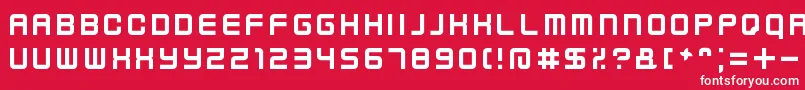 KenneyFutureNarrow-Schriftart – Weiße Schriften auf rotem Hintergrund