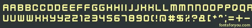 KenneyFutureNarrow-fontti – keltaiset fontit mustalla taustalla