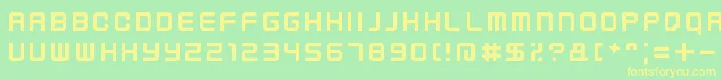 KenneyFutureNarrow Font – Yellow Fonts on Green Background
