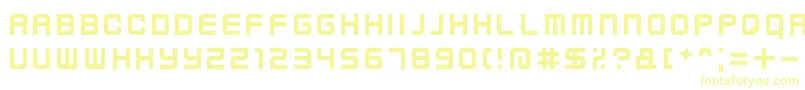 Fonte KenneyFutureNarrow – fontes amarelas em um fundo branco