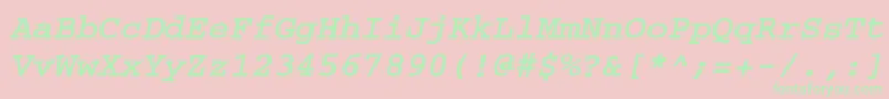 More about CouriermaccttBolditalic Font CouriermaccttBolditalic Font – Green Fonts on Pink Background