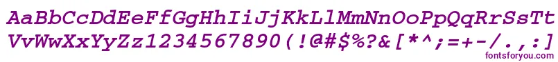 CouriermaccttBolditalic Font – Purple Fonts on White Background
