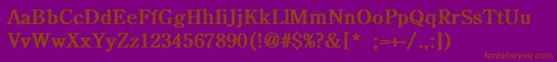 BackroadModernLightBold Font – Brown Fonts on Purple Background