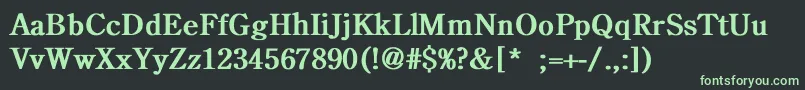 Шрифт BackroadModernLightBold – зелёные шрифты на чёрном фоне