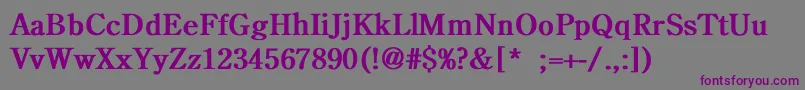 Шрифт BackroadModernLightBold – фиолетовые шрифты на сером фоне