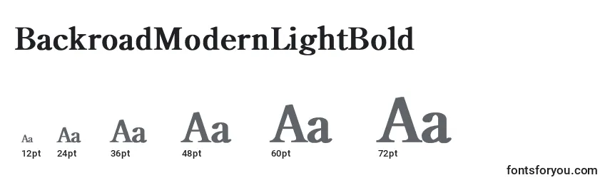 BackroadModernLightBold Font Sizes