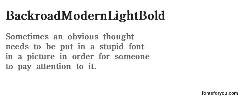 BackroadModernLightBold Font