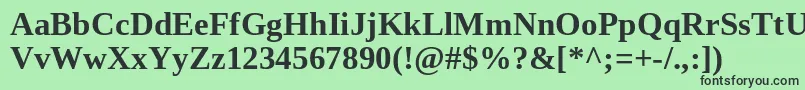 フォントTinosBold – 緑の背景に黒い文字