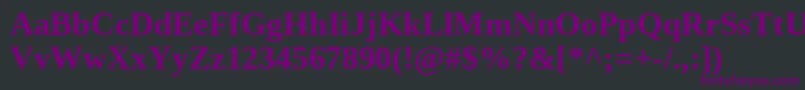Шрифт TinosBold – фиолетовые шрифты на чёрном фоне
