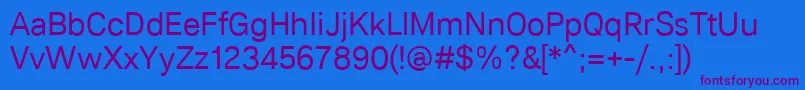 Lunchtype22Regular Font – Purple Fonts on Blue Background