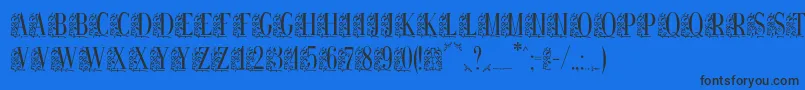 Remeslostd Font – Black Fonts on Blue Background