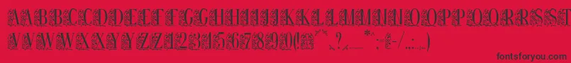 Remeslostd Font – Black Fonts on Red Background