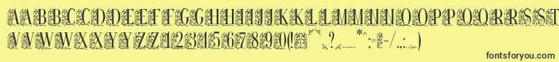 Remeslostd Font – Black Fonts on Yellow Background