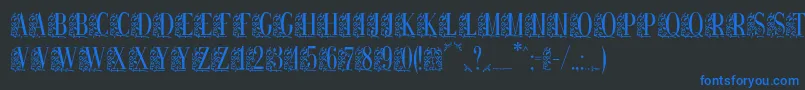 Remeslostd Font – Blue Fonts on Black Background