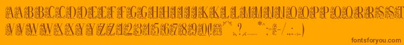 Remeslostd Font – Brown Fonts on Orange Background