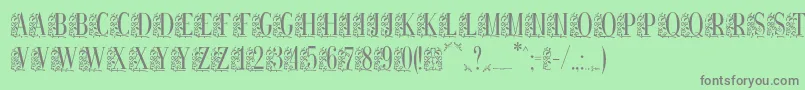 Remeslostd Font – Gray Fonts on Green Background