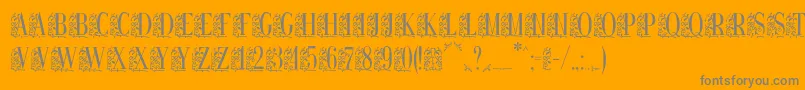 Remeslostd Font – Gray Fonts on Orange Background