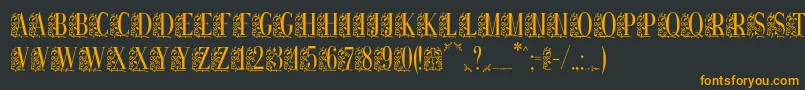 Remeslostd Font – Orange Fonts on Black Background