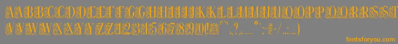 Remeslostd Font – Orange Fonts on Gray Background