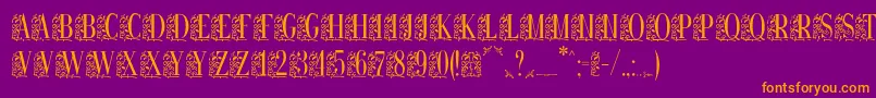 Remeslostd Font – Orange Fonts on Purple Background