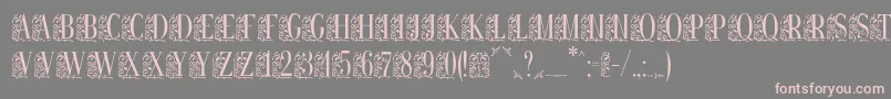 Remeslostd Font – Pink Fonts on Gray Background