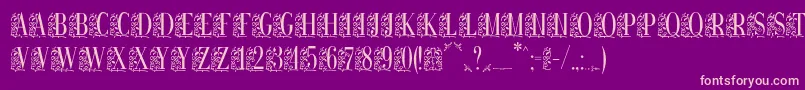 Remeslostd Font – Pink Fonts on Purple Background