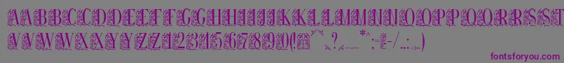 Remeslostd Font – Purple Fonts on Gray Background
