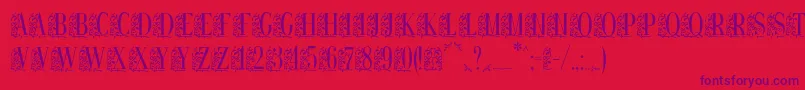 Remeslostd Font – Purple Fonts on Red Background