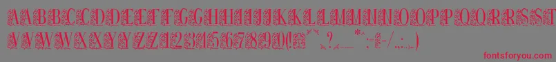 Remeslostd-Schriftart – Rote Schriften auf grauem Hintergrund