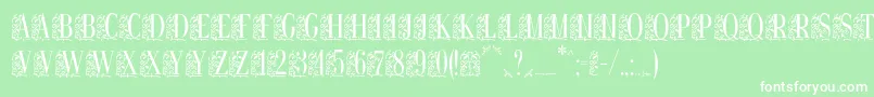 Remeslostd Font – White Fonts on Green Background