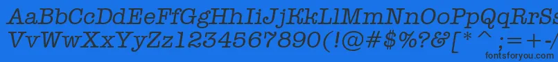 AOldtyperItalic Font – Black Fonts on Blue Background