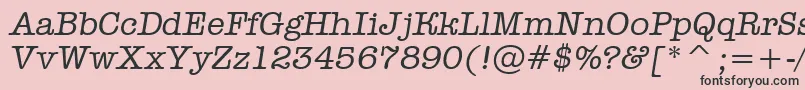 AOldtyperItalic Font – Black Fonts on Pink Background