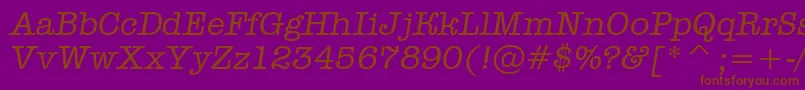 Шрифт AOldtyperItalic – коричневые шрифты на фиолетовом фоне