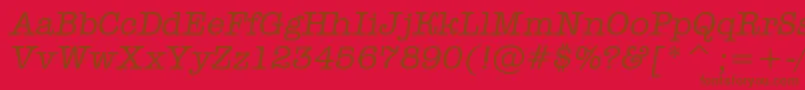 AOldtyperItalic Font – Brown Fonts on Red Background