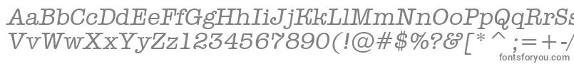 フォントAOldtyperItalic – 白い背景に灰色の文字