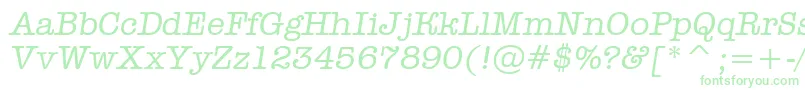 AOldtyperItalic Font – Green Fonts on White Background