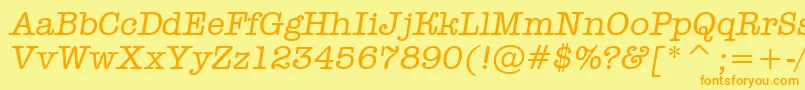 AOldtyperItalic Font – Orange Fonts on Yellow Background