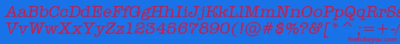 Шрифт AOldtyperItalic – красные шрифты на синем фоне