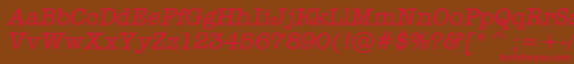 AOldtyperItalic Font – Red Fonts on Brown Background
