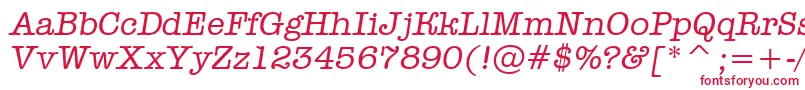 AOldtyperItalic-fontti – punaiset fontit valkoisella taustalla