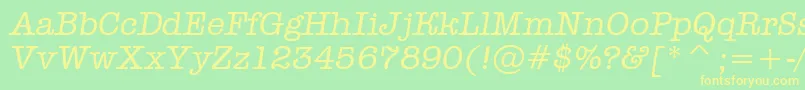 AOldtyperItalic Font – Yellow Fonts on Green Background