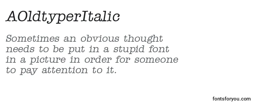 AOldtyperItalic フォントのレビュー