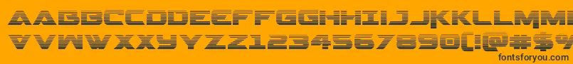 Gemina2grad Font – Black Fonts on Orange Background