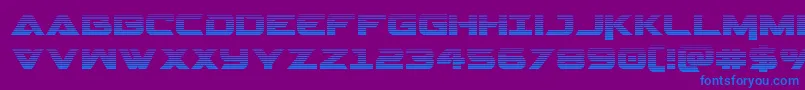 フォントGemina2grad – 紫色の背景に青い文字