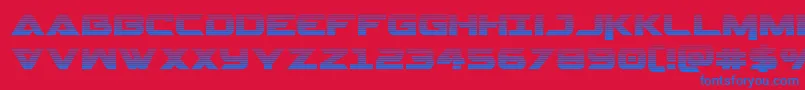 Шрифт Gemina2grad – синие шрифты на красном фоне