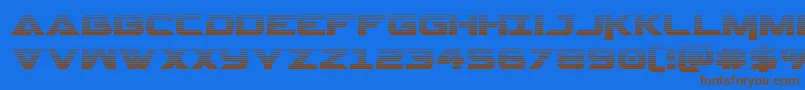 Gemina2grad Font – Brown Fonts on Blue Background