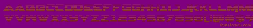 フォントGemina2grad – 紫色の背景に茶色のフォント