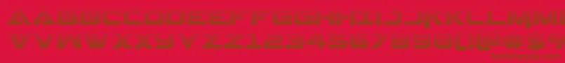 フォントGemina2grad – 赤い背景に茶色の文字