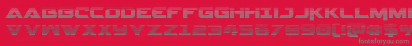 Fonte Gemina2grad – fontes cinzas em um fundo vermelho