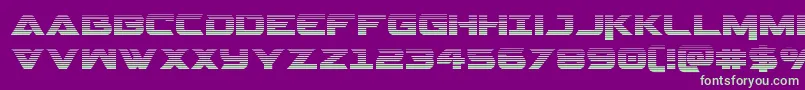 Gemina2grad Font – Green Fonts on Purple Background